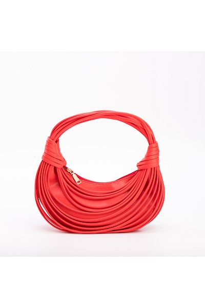GUONN Ratino Faux Leather Tassel Look Shoulder Bag