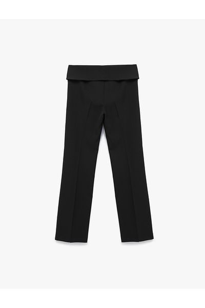 Koton Slim Fit Waist Detailed Spanish Leg Trousers