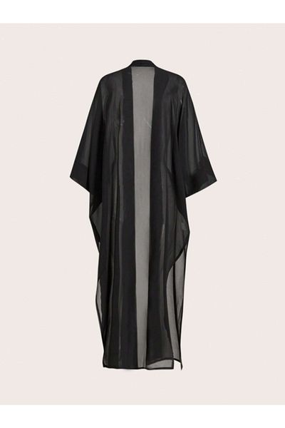 OLSAMODA Women's Chifon Long Size Beach Kimono - Transparent Pareo
