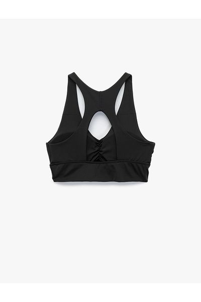 Koton V Neck Sleeveless Window Detail Sports Bra