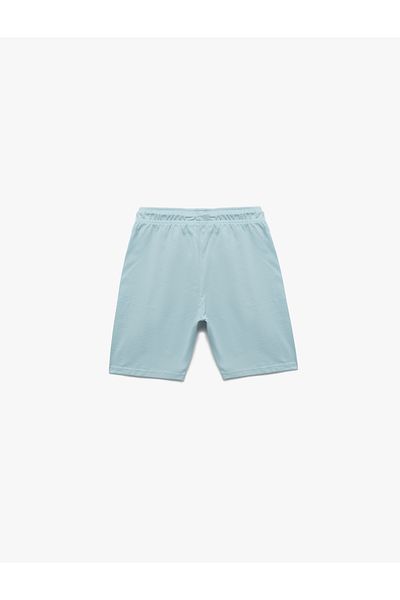 Koton Printed Cotton Lace-Up Shorts