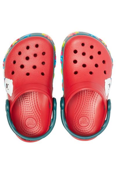 Crocs Saboți Crocs Fun Lab Holiday Lights Clog K 30-31 EU - C13 US Rosu - Pepper/White