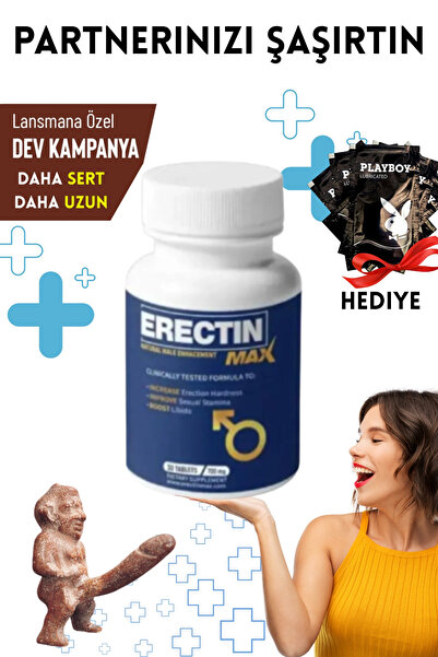 Genel Markalar Erectin Max Xxl Sertleştiricili Geciktiricili Büyütücülü Muciz...