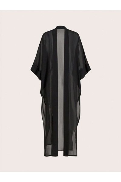 OLSAMODA Women's Chifon Long Size Beach Kimono - Transparent Pareo