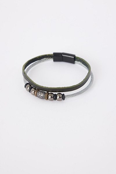 Tudors Men's Genuine Leather Bracelet