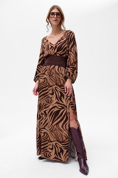 Blue Shadow Joplin Dress Dark Brown