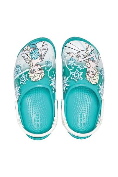 Crocs Saboti Crocs Crocs Fun Lab Frozen Lights Clog Kids 30-31 EU - C13 US Albastru - Tropical Teal