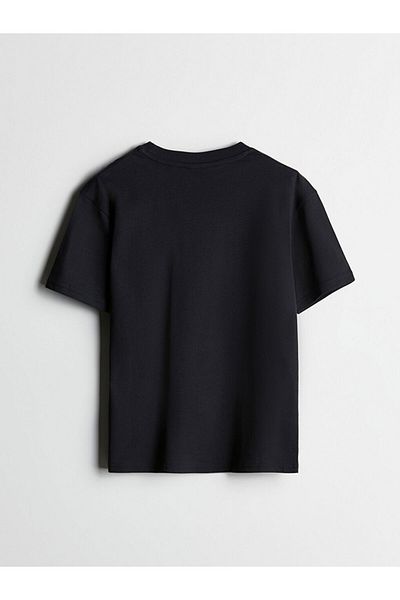 LC Waikiki Anthracite Crew Neck Playstation Printed Boy's T-Shirt