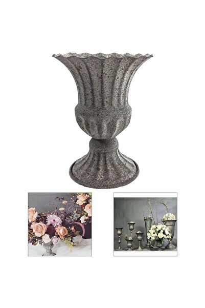 SUPVOX Multifunctional Vase for Floral Arrangement, Candle Holder, Gray