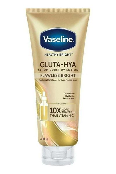 Vaseline Healthy Bright Gluta-Hya Serum Burst UV Lotion Flawless Bright 330 ml