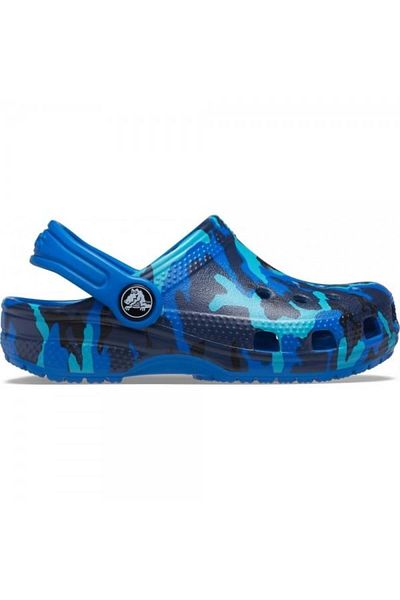 Crocs Saboți Classic Printed Clog Kids 23-24 Eu - C7 Us Albastru - Bright Cobalt
