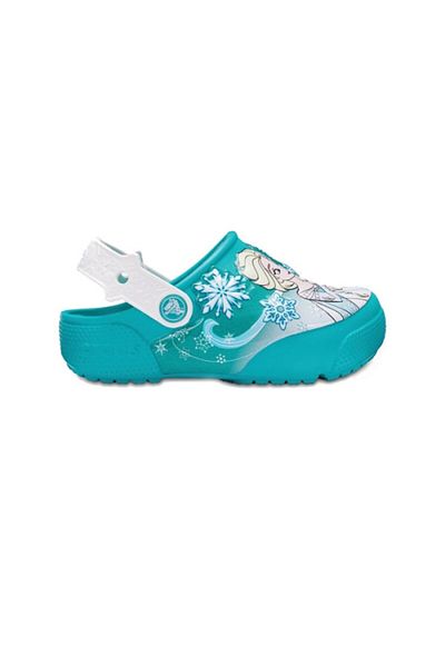 Crocs Saboti Crocs Crocs Fun Lab Frozen Lights Clog Kids 30-31 EU - C13 US Albastru - Tropical Teal