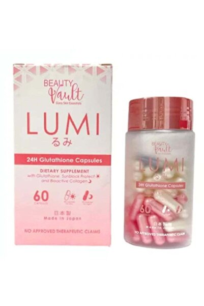 Beauty Vault كبسولات الجلوتاثيون لومي 24 ساعة 60 كبسولة