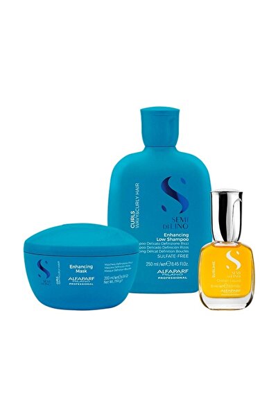 Alfaparf Milano Set pentru păr ondulat Alfaparf Milano Curls Șampon 250 ml + Mască 200 ml + Ulei Cristalli Liquidi 15 ml