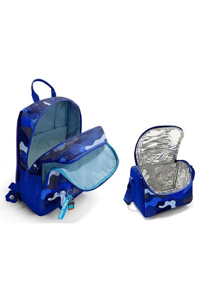 Coral High Set rucsac și nutriție pentru școala primară și gimnazială - Blue Navy Kam pentru băieți