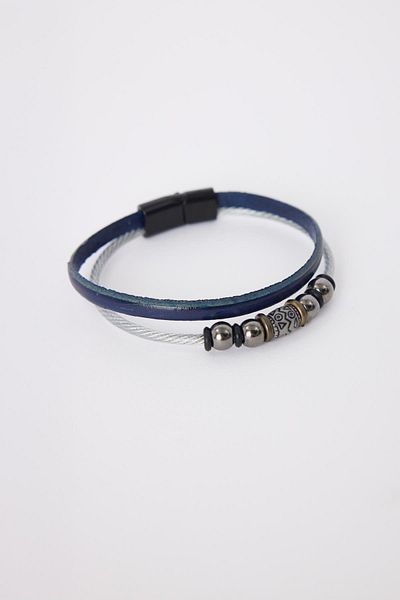 Tudors Men's Genuine Leather Bracelet