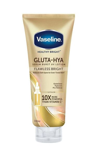 Vaseline Healthy Bright Gluta-Hya Serum Burst UV Lotion Flawless Bright (330ml)