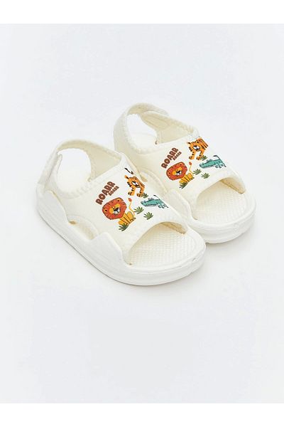 LC Waikiki Lcw Steps Beige Animal Printed Baby Boy Sandals