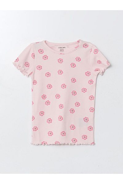 LC Waikiki LCW baby Crew Neck Baby Girl Shorts Pajamas Set