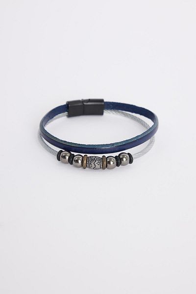 Tudors Men's Genuine Leather Bracelet