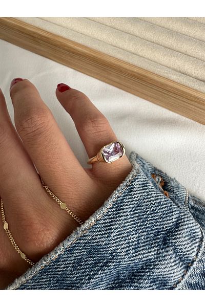 ringbox Lilac Stone Pinky Ring