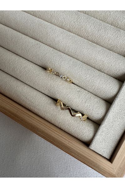 ringbox Gold 2-Piece Clover Minimal Series Ring