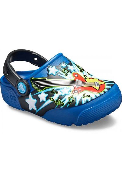 Crocs Saboti Fun Lab Guitar Lights Clog 22-23 Eu - C6 Us Albastru - Blue Jean