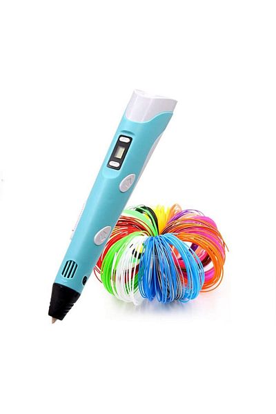 OEM 3D Smart Printing Pen, 2.5mm Filament, LCD Display, Blue