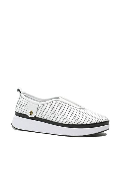 Dogati Bio Flex Women's Anatomical Shoes, White, Leather with Perforations