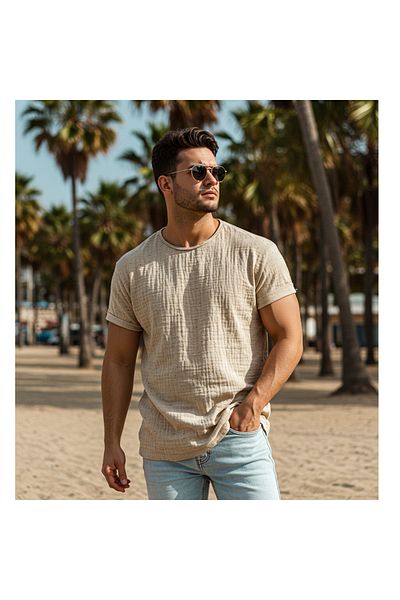 Combattente Short Sleeve Muslin Men's Tshirt
