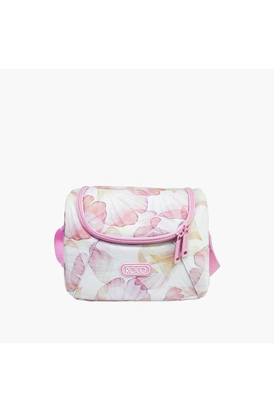 Roco Printed Lunch Bag with Adjustable Strap and Zip Closure