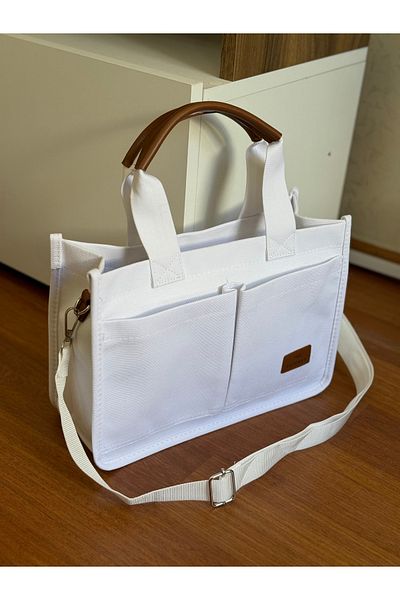 Bagnest Canvas Women's Hand and Shoulder Bag with Front Pocket