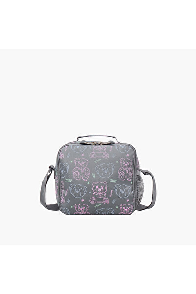 ST Right حقيبة غداء بطبعة دب من سانت رايت مع حزام قابل للتعديل