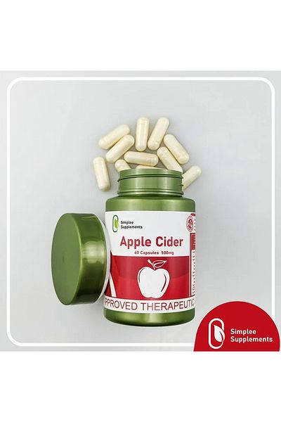simplee Supplement Apple Cider 60 Capsules 500mg