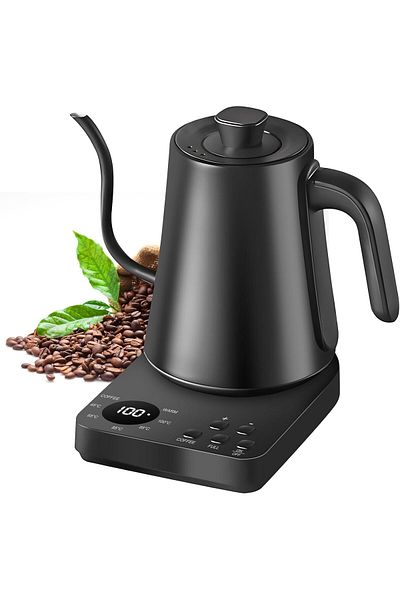 Generic Gooseneck Electric Kettle Temperature Control, 1L Electric Tea Kettle with Auto Shut-off