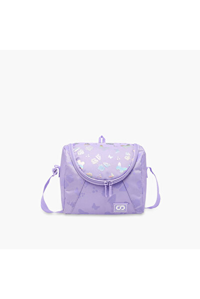 Sami Studio Butterfly Print Lunch Bag with Zip Closure