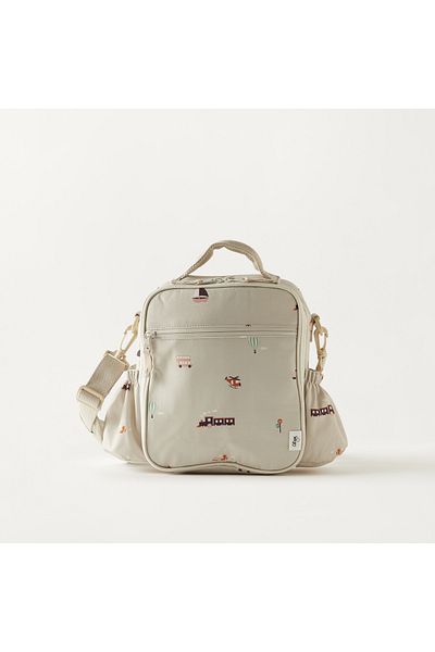 Citron Printed Insulated Lunch Bag with Detachable Strap