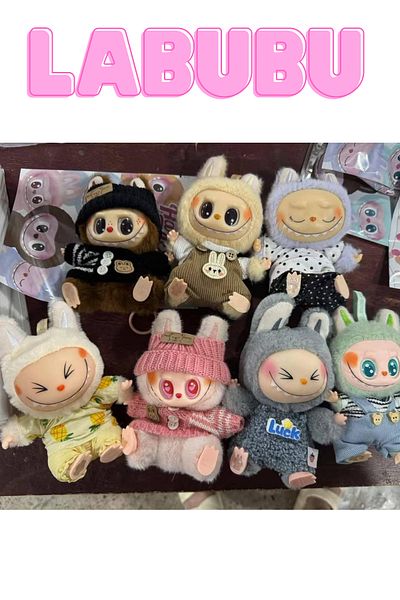 divera Labubu Dressed Bag Figure, Keychain, Plush Toy