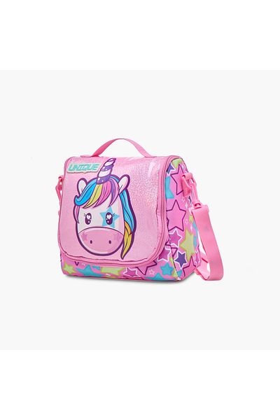 Unique -O Unicorn Print Lunch Bag with Detachable Strap