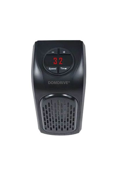 dalimag Încălzitor electric portabil DOMDRIVE®, putere 400W, economic, cu afișaj LCD și temporizator, negru