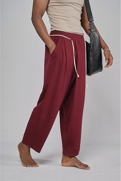 Butik Elastic Waist Lace up Baggy Trousers