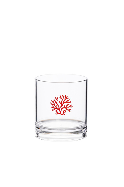 Sherenna BytheSea Mercan Desenli Kırılmaz Viski Bardağı, 6'lı Set