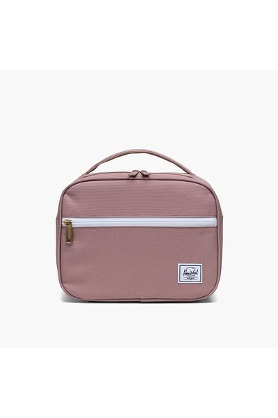 Herschel Supply Co. حقيبة غداء متينة من شركة هيرشل سابلاي مع مقبض وسحاب للإغلاق