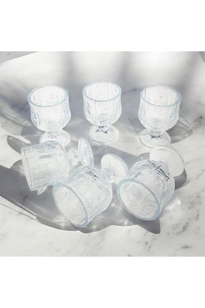 partridge store Glass Coffee Side Glass Set of 6