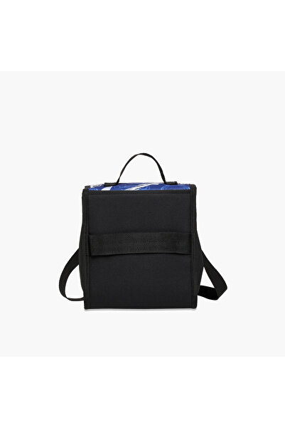 Roll Road Air Force Print Lunch Bag with Adjustable Strap and Flap Closure