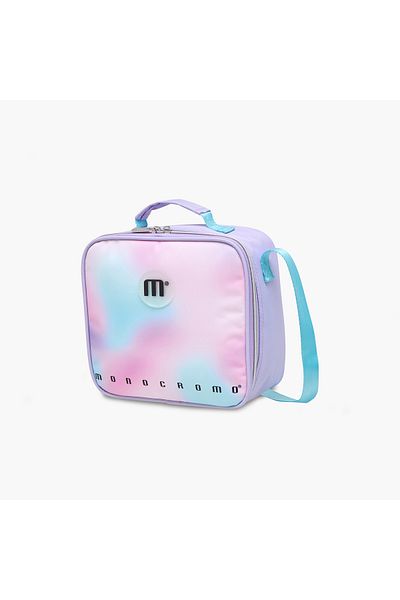 Monocrom Monocromo Tie-Dye Print Lunch Bag with Zip Closure