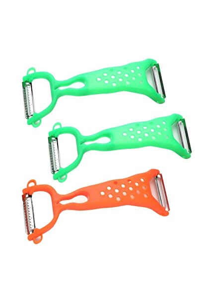 Cozevdnt Set 3 curățătoare de fructe și legume, Cozevdnt, oțel inoxidabil, 18,3 cm, curățare rapidă, verde/sau