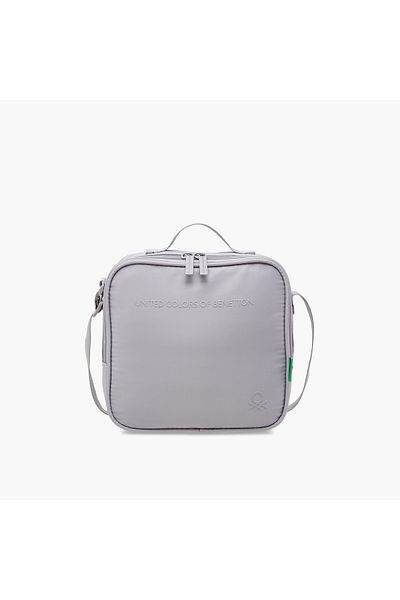 United Colors of Benetton UCB Solid Lunch Bag with Adjustable Strap and Zip Closure