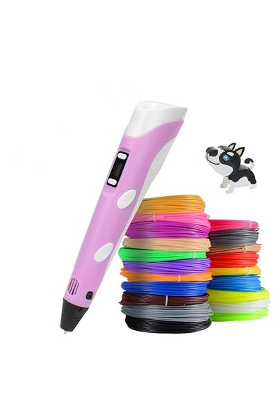 dalimag 3D Pen, DreamPen, PLA/ABS, Digital Display, 1.75mm, 12V, Pink, 120m PLA