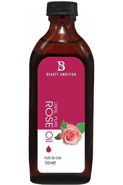 BEAUTY AMBITION Rose Oil, Anti-Ageing and Anti-Wrinkle Serum, Rose Oil for Face, Skin Care, 150 Ml